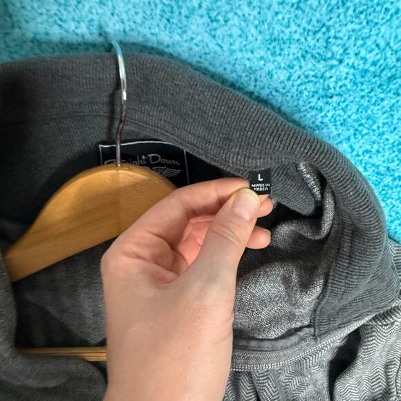 Straight Down Men’s 1/4 Zip Louis Martini Sweatshirt – Size L – Gray 100% Cotton - Picture 10 of 16